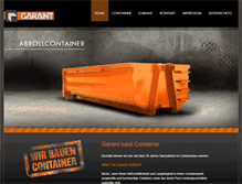 Tablet Screenshot of garant-containerbau.de